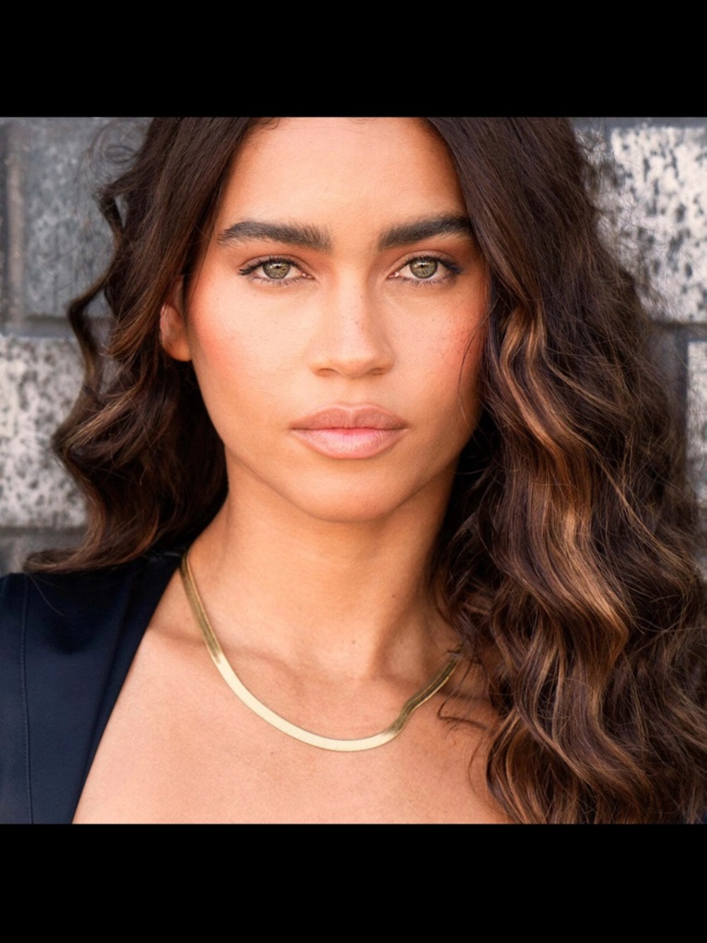 Jennifer Zeuner Allie Necklace 14k Hamilton Yellow Gold IP‎ Plating Herringbone